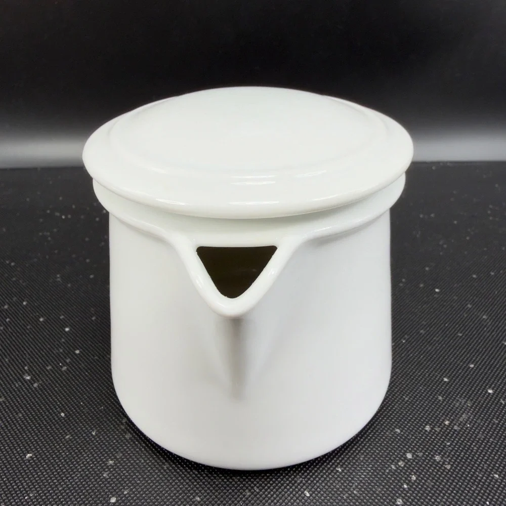 Dansk International Designs White‎ Ceramic Creamer Pitcher with Lid Thailand VTG